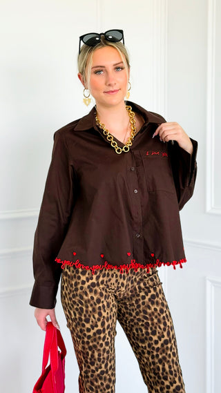Signed with Love Italian Button Top