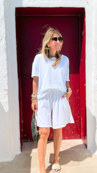 Coffee Run Cotton Set- White