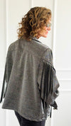 Aurora Luxe Fringe Italian Jacket-160 Jackets-TATTOO Z-Coastal Bloom Boutique, find the trendiest versions of the popular styles and looks Located in Indialantic, FL