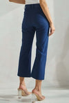 Flared Elegance Cropped Pants - Denim Blue-170 Bottoms/Shorts-YELETE-Coastal Bloom Boutique, find the trendiest versions of the popular styles and looks Located in Indialantic, FL
