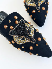 Fierce Glam Embellished Mules-250 Shoes-Darling-Coastal Bloom Boutique, find the trendiest versions of the popular styles and looks Located in Indialantic, FL