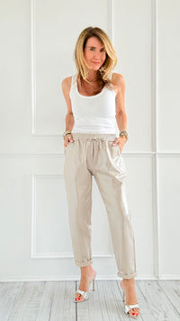 Luxe Layer Italian Jogger- Silver-180 Joggers-SEÑORITA C-Coastal Bloom Boutique, find the trendiest versions of the popular styles and looks Located in Indialantic, FL