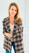 Bee Chic Italian Blazer- Brown-160 Jackets-TATTOO Z-Coastal Bloom Boutique, find the trendiest versions of the popular styles and looks Located in Indialantic, FL