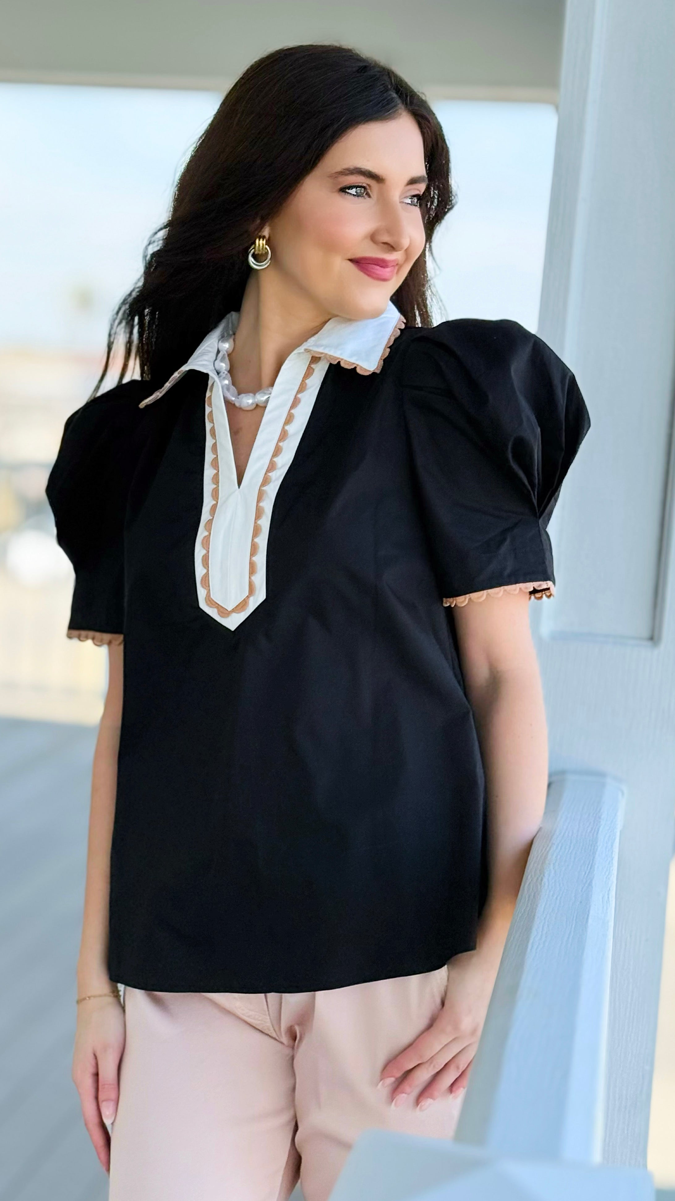 Polished Moments Puff Sleeve Top