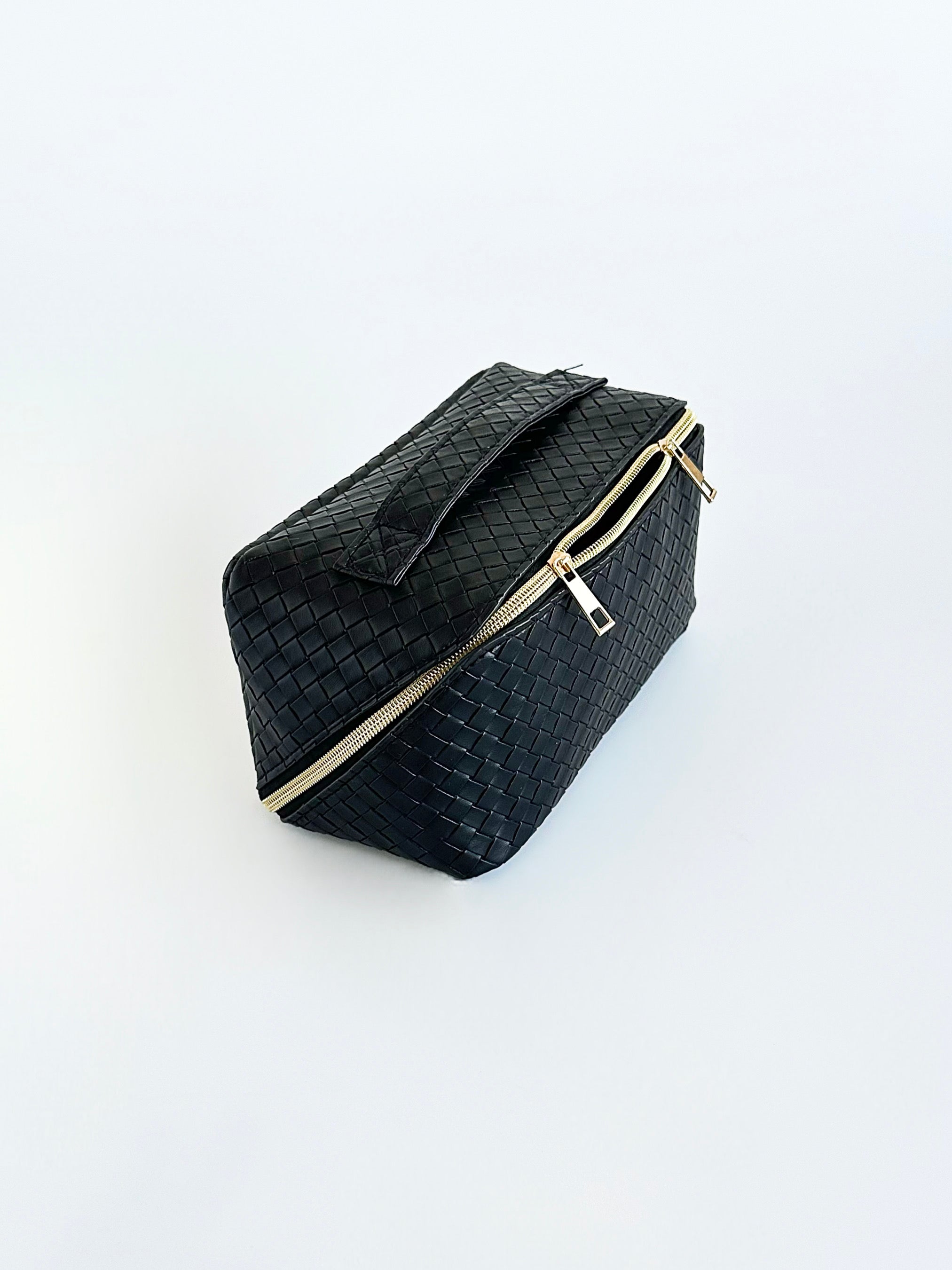 Luxe Woven Essentials Bag - Black-260 Other Accessories-Zenana-Coastal Bloom Boutique, find the trendiest versions of the popular styles and looks Located in Indialantic, FL