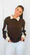Borrowed Layers Knit Sweater-140 Sweaters-ROUSSEAU-Coastal Bloom Boutique, find the trendiest versions of the popular styles and looks Located in Indialantic, FL