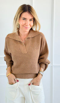 Cloud Nine Knit Sweater - Taupe-140 Sweaters-Promesa-Coastal Bloom Boutique, find the trendiest versions of the popular styles and looks Located in Indialantic, FL