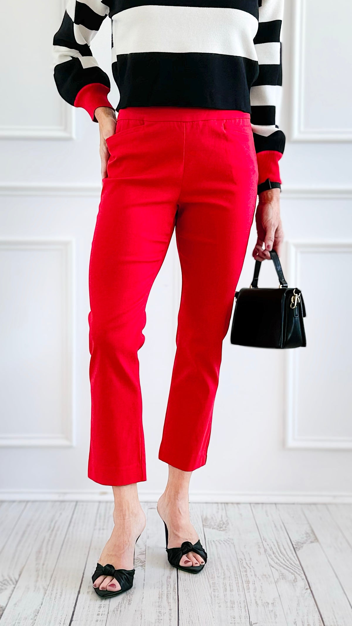 Weekend Muse Slim Ankle Pant-Red-100 Pants-spin usa-Coastal Bloom Boutique, find the trendiest versions of the popular styles and looks Located in Indialantic, FL