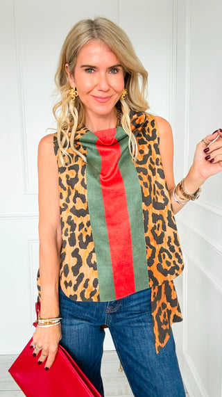 Modern Edge Printed Italian Top - Bougie Leopard