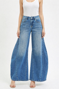 Statement Panel Wide Leg Pants
