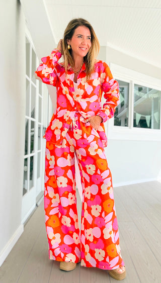 Sunset Spritz Tuscany Linen Italian Pants