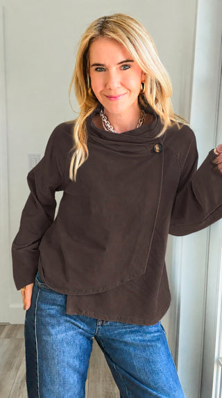 Italian Cotton On Edge Jacket- Brown