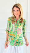 Retro Bloom Long Sleeve Top-130 Long Sleeve Tops-Fate By LFD-Coastal Bloom Boutique, find the trendiest versions of the popular styles and looks Located in Indialantic, FL