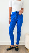 Love Endures Italian Jogger - Royal Blue-180 Joggers-Germany-Coastal Bloom Boutique, find the trendiest versions of the popular styles and looks Located in Indialantic, FL