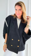 Midnight Motion Cape Coat-160 Jackets-Joh Apparel-Coastal Bloom Boutique, find the trendiest versions of the popular styles and looks Located in Indialantic, FL