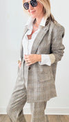 My Boyfriend's Plaid Blazer-160 Jackets-MISS LOVE-Coastal Bloom Boutique, find the trendiest versions of the popular styles and looks Located in Indialantic, FL