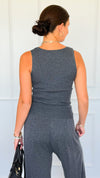 Triple Play 3 Pieces Italian Set- Dark Gray-210 Loungewear/Sets-Italianissimo-Coastal Bloom Boutique, find the trendiest versions of the popular styles and looks Located in Indialantic, FL