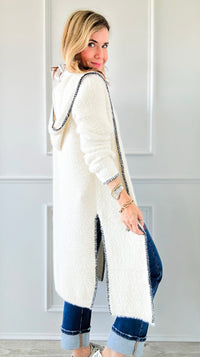 Naomi's Niche Long Cardigan-Ivory-150 Cardigans/Layers-Very Moda-Coastal Bloom Boutique, find the trendiest versions of the popular styles and looks Located in Indialantic, FL