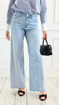 Coastal Air Raw Hem Pants-100 Pants-Mica Denim-Coastal Bloom Boutique, find the trendiest versions of the popular styles and looks Located in Indialantic, FL