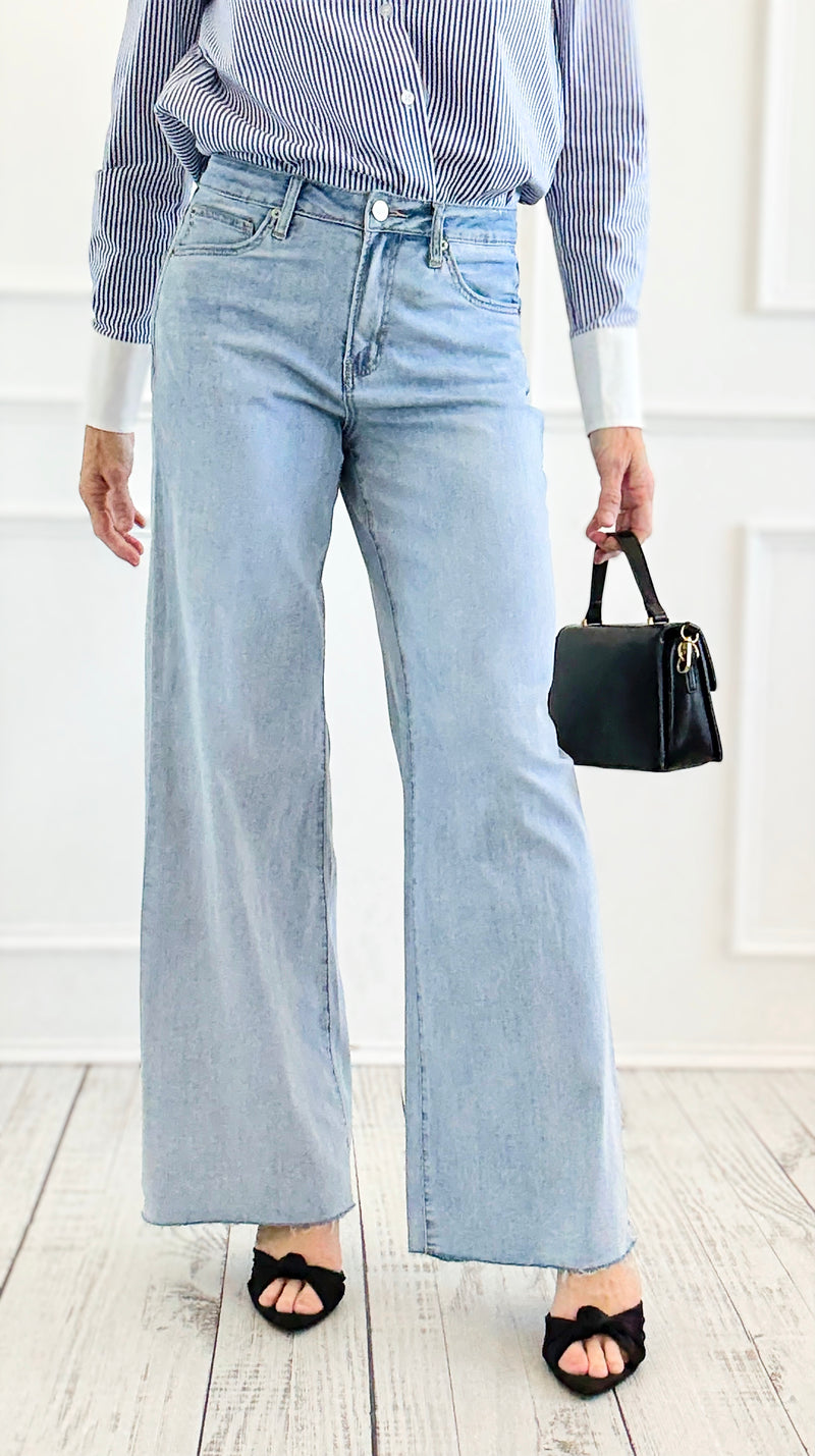 Coastal Air Raw Hem Pants-100 Pants-Mica Denim-Coastal Bloom Boutique, find the trendiest versions of the popular styles and looks Located in Indialantic, FL
