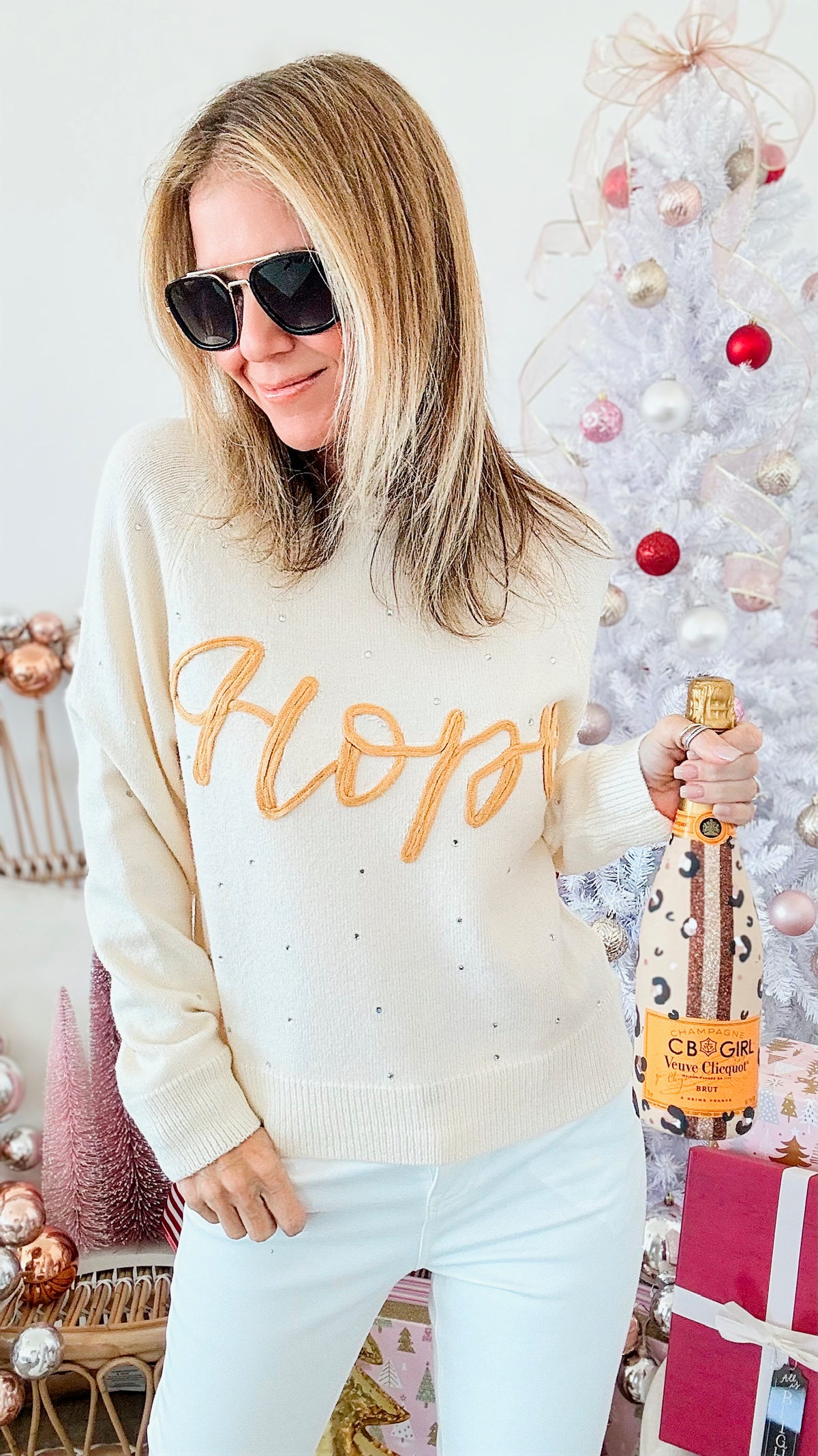 Hope Embroidered Graphic Sweater-140 Sweaters-BLUE B-Coastal Bloom Boutique, find the trendiest versions of the popular styles and looks Located in Indialantic, FL