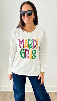 Mardi Gras Shirt-130 Long Sleeve Tops-BIBI-Coastal Bloom Boutique, find the trendiest versions of the popular styles and looks Located in Indialantic, FL