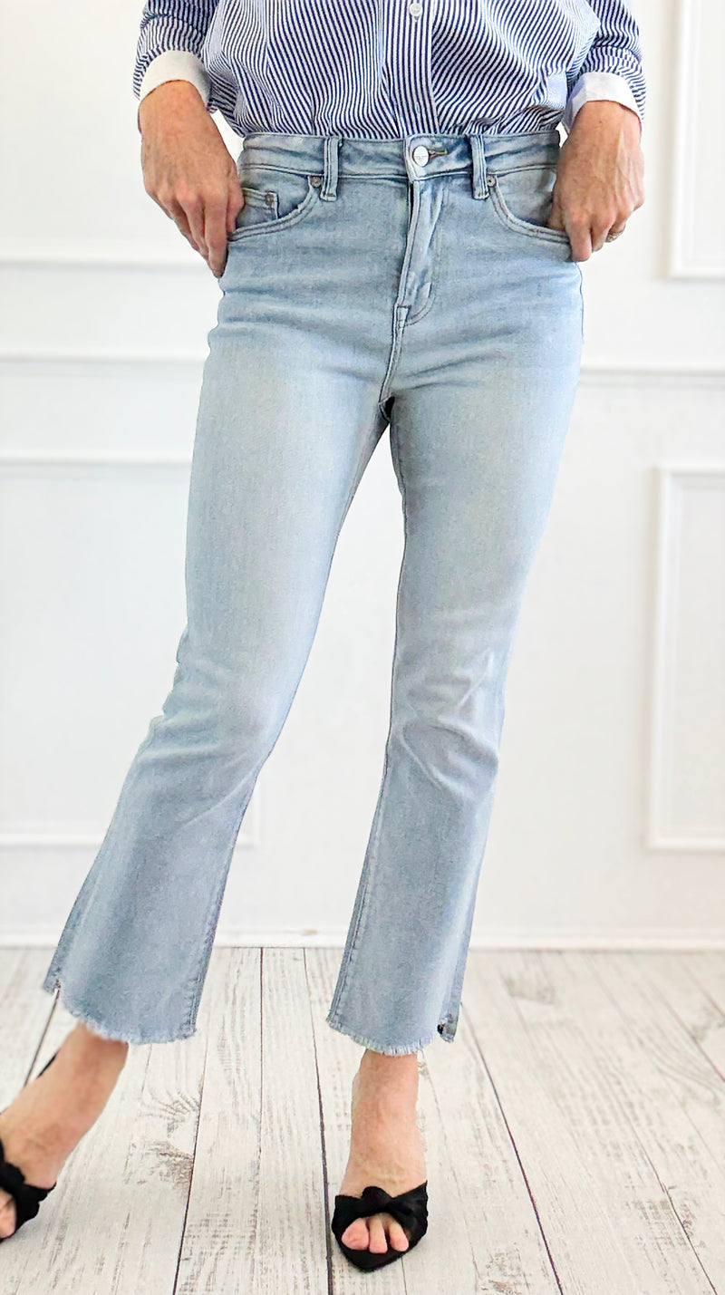 Weekend Crop Denim Pant-190 Denim-Mica Denim-Coastal Bloom Boutique, find the trendiest versions of the popular styles and looks Located in Indialantic, FL