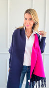 Wind Through My Hair Sweater Shawl - Navy-150 Cardigans/Layers-Original USA-Coastal Bloom Boutique, find the trendiest versions of the popular styles and looks Located in Indialantic, FL