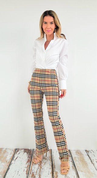 Heritage Plaid Pants - Khaki-170 Bottoms-Must Have-Coastal Bloom Boutique, find the trendiest versions of the popular styles and looks Located in Indialantic, FL