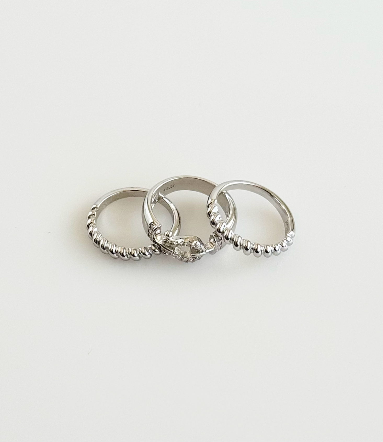 Sterling Silver CZ Horsebit Cable Twist Triple Ring-230 Jewelry-NYC-Coastal Bloom Boutique, find the trendiest versions of the popular styles and looks Located in Indialantic, FL