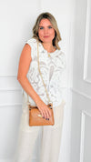 Trophy Season Crochet Top- Off White-110 Short Sleeve Tops-POL-Coastal Bloom Boutique, find the trendiest versions of the popular styles and looks Located in Indialantic, FL