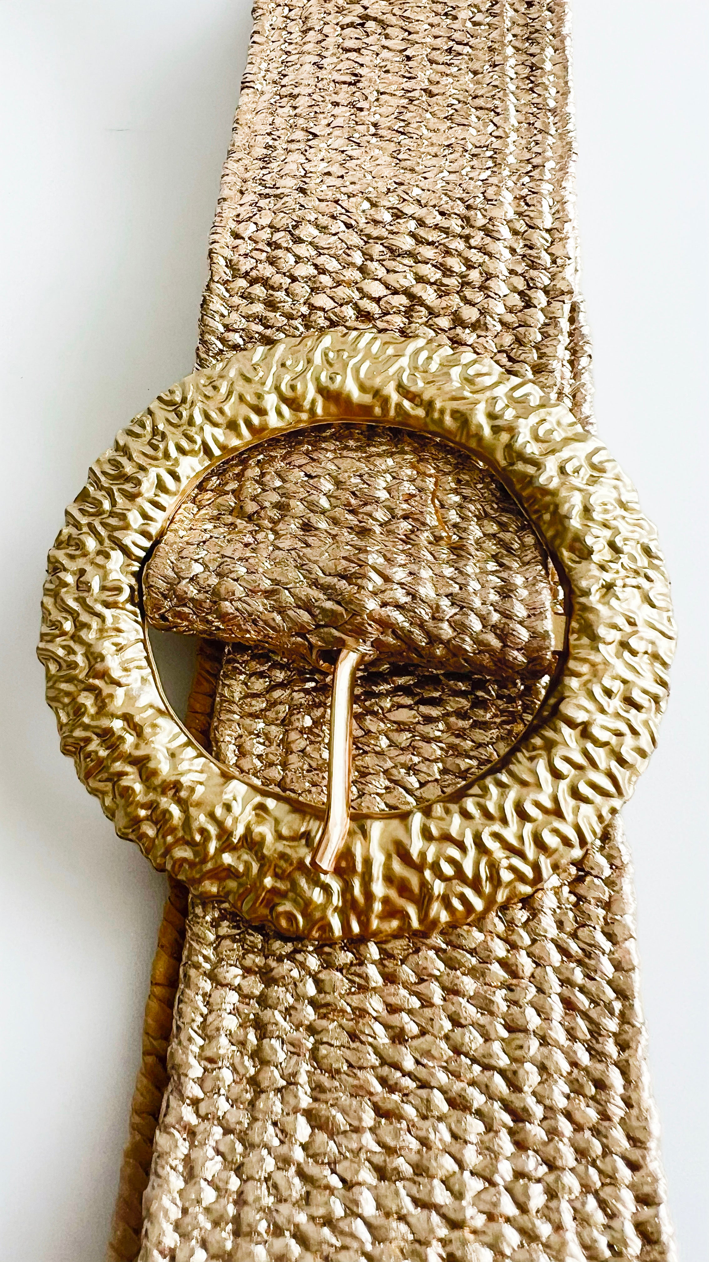 Raffia Buckle Elastic Belt - Gold-260 Other Accessories-ICCO ACCESSORIES-Coastal Bloom Boutique, find the trendiest versions of the popular styles and looks Located in Indialantic, FL