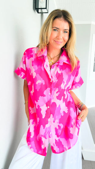 Casual Camo Italian Blouse