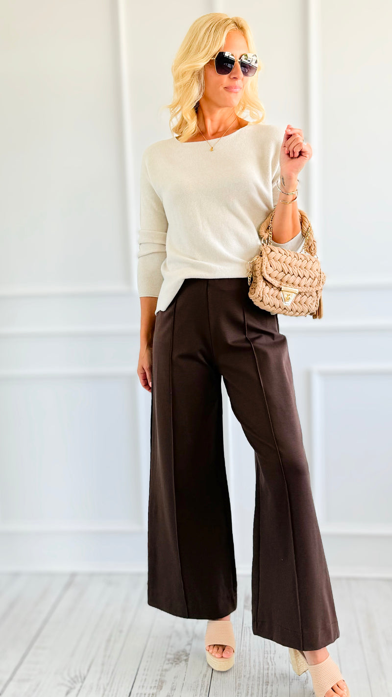 Essential Italian Flare- Leg Pant-100 Pants-STAR SRL-Coastal Bloom Boutique, find the trendiest versions of the popular styles and looks Located in Indialantic, FL