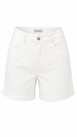 Classic High Waist Bermuda Shorts - White
