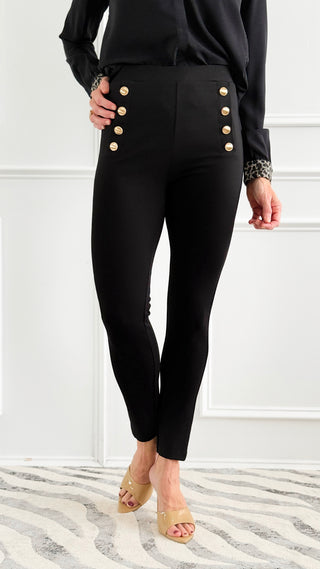 Golden Hour Slim Fit Pants - Black-170 Bottoms-Must Have-Coastal Bloom Boutique, find the trendiest versions of the popular styles and looks Located in Indialantic, FL