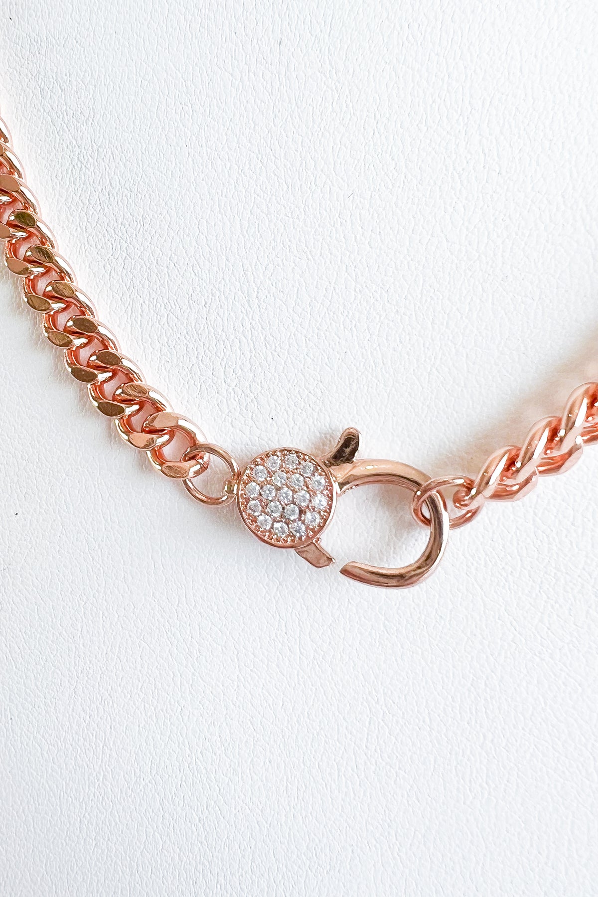 Rose Gold Micropave Clasp Magnetic Necklace-230 Jewelry-AF Designs-Coastal Bloom Boutique, find the trendiest versions of the popular styles and looks Located in Indialantic, FL