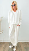 Modal Jogger - Cream-210 Loungewear/Sets-Before You-Coastal Bloom Boutique, find the trendiest versions of the popular styles and looks Located in Indialantic, FL