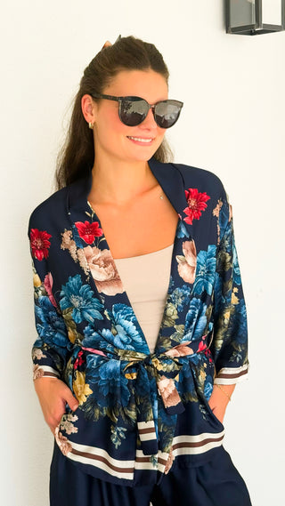 Peony Paradise Italian Set- Navy