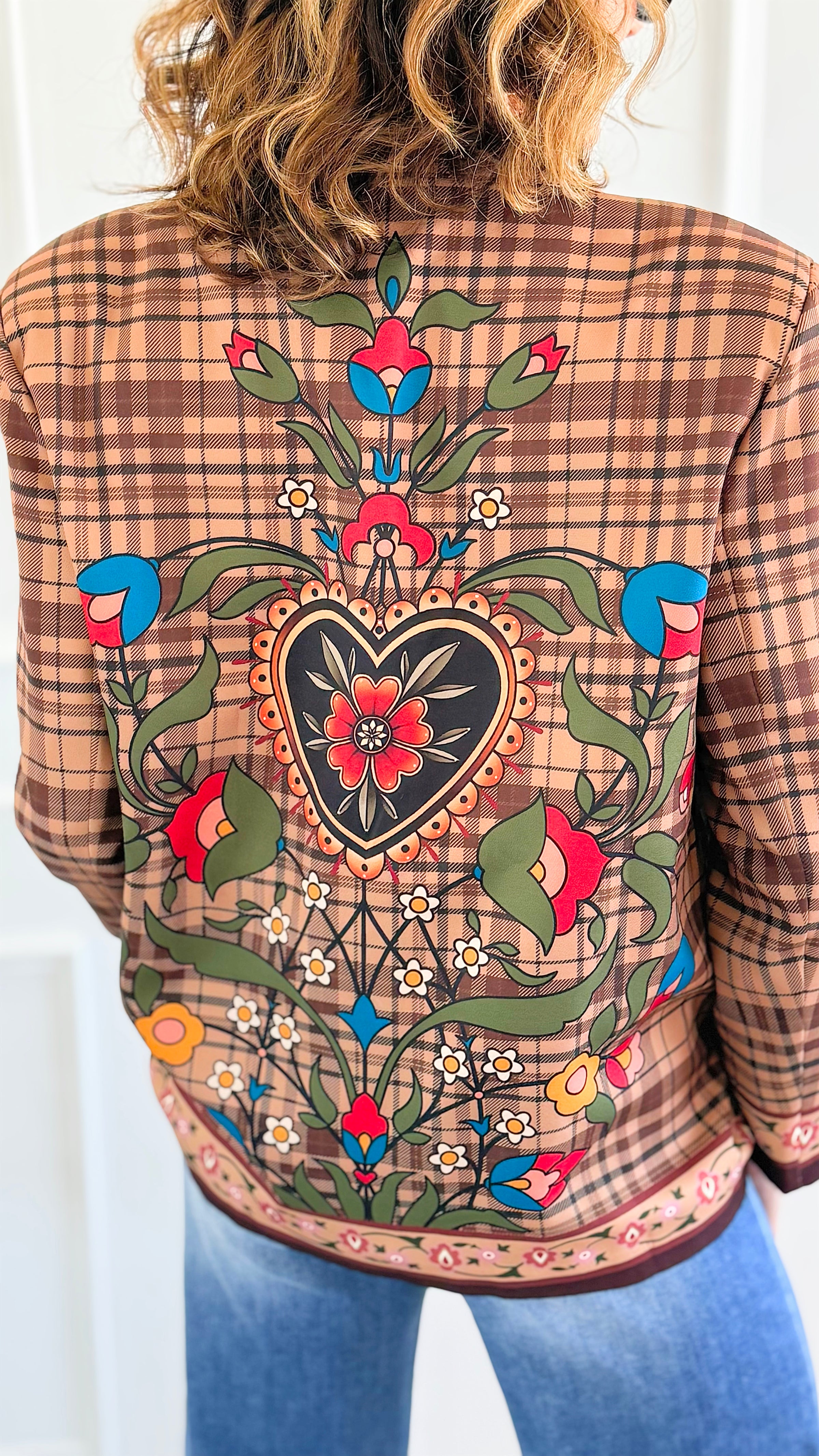 Lover's Garden Italian Blazer-160 Jackets-Italianissimo-Coastal Bloom Boutique, find the trendiest versions of the popular styles and looks Located in Indialantic, FL