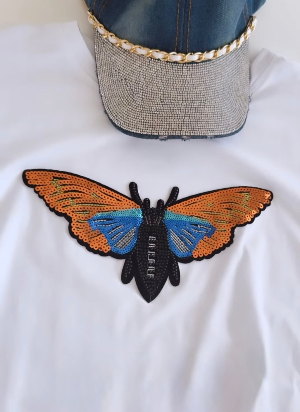 Gilded Wings Sequin T-Shirt-110 Short Sleeve Tops-AZUL MONACO-Coastal Bloom Boutique, find the trendiest versions of the popular styles and looks Located in Indialantic, FL