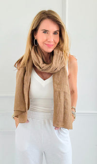 Chic Italian Scarf- Camel-260 Other Accessories-NSP/PORCIENTO-Coastal Bloom Boutique, find the trendiest versions of the popular styles and looks Located in Indialantic, FL