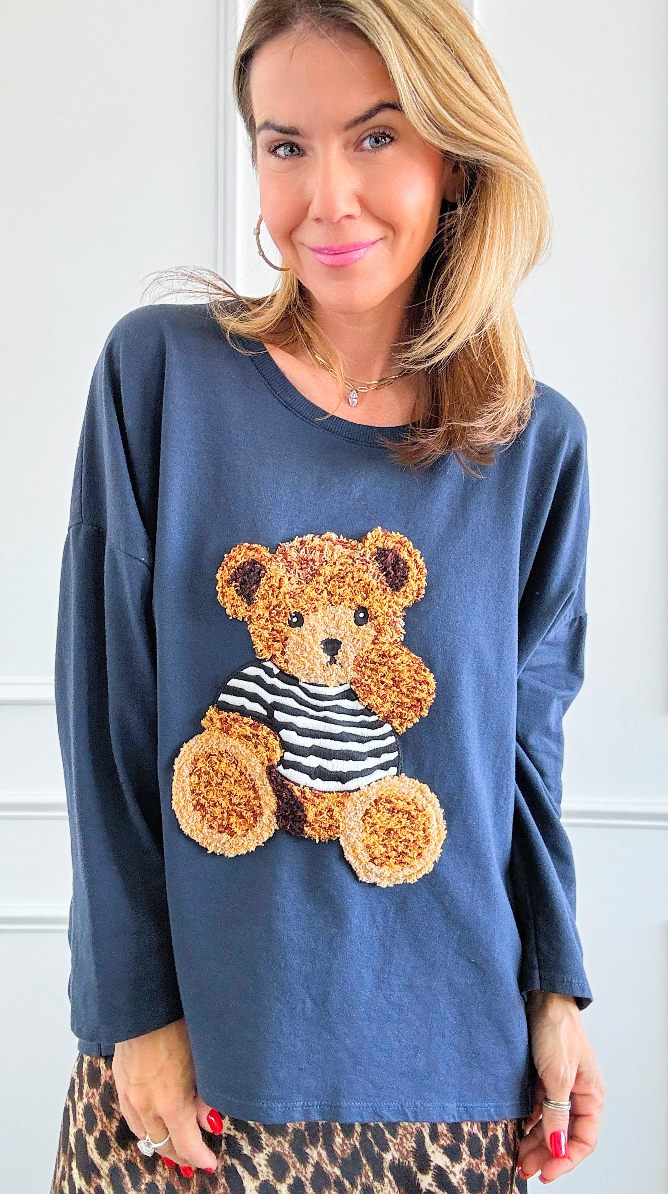 Custom CB Cuddly Stripes Italian Pullover-140 Sweaters-Italianissimo / Holly-Coastal Bloom Boutique, find the trendiest versions of the popular styles and looks Located in Indialantic, FL