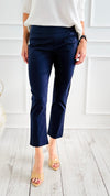 Weekend Muse Slim Ankle Pant-Navy Blue-100 Pants-spin usa-Coastal Bloom Boutique, find the trendiest versions of the popular styles and looks Located in Indialantic, FL