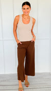 Weekend Flow Pull-On Pants - Coffee-170 Bottoms/Shorts-YELETE-Coastal Bloom Boutique, find the trendiest versions of the popular styles and looks Located in Indialantic, FL