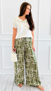 Abstract Graphic Italian Pant-100 Pants-JOY & LOVE-Coastal Bloom Boutique, find the trendiest versions of the popular styles and looks Located in Indialantic, FL