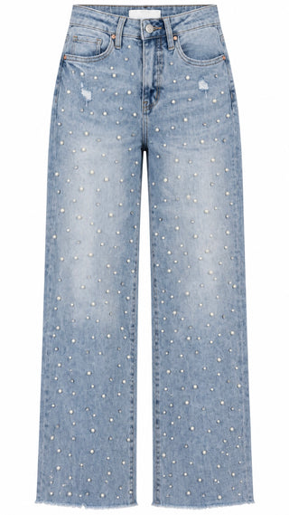 Pearl Perfection Wide Leg Jeans