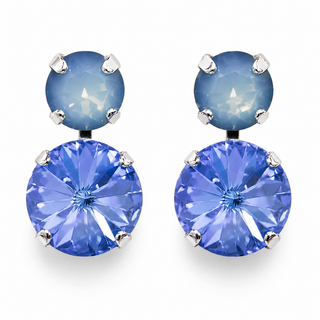 Faceted Drop Earrings - Sapphire - Katora