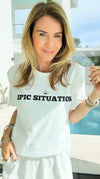 CB Epic Situation Graphic Tee-110 short Sleeve Top-CANVAS-Coastal Bloom Boutique, find the trendiest versions of the popular styles and looks Located in Indialantic, FL