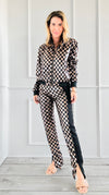 Checkered Sequin Jacket and Pants Set-210 Loungewear/Sets-Rousseau-Coastal Bloom Boutique, find the trendiest versions of the popular styles and looks Located in Indialantic, FL